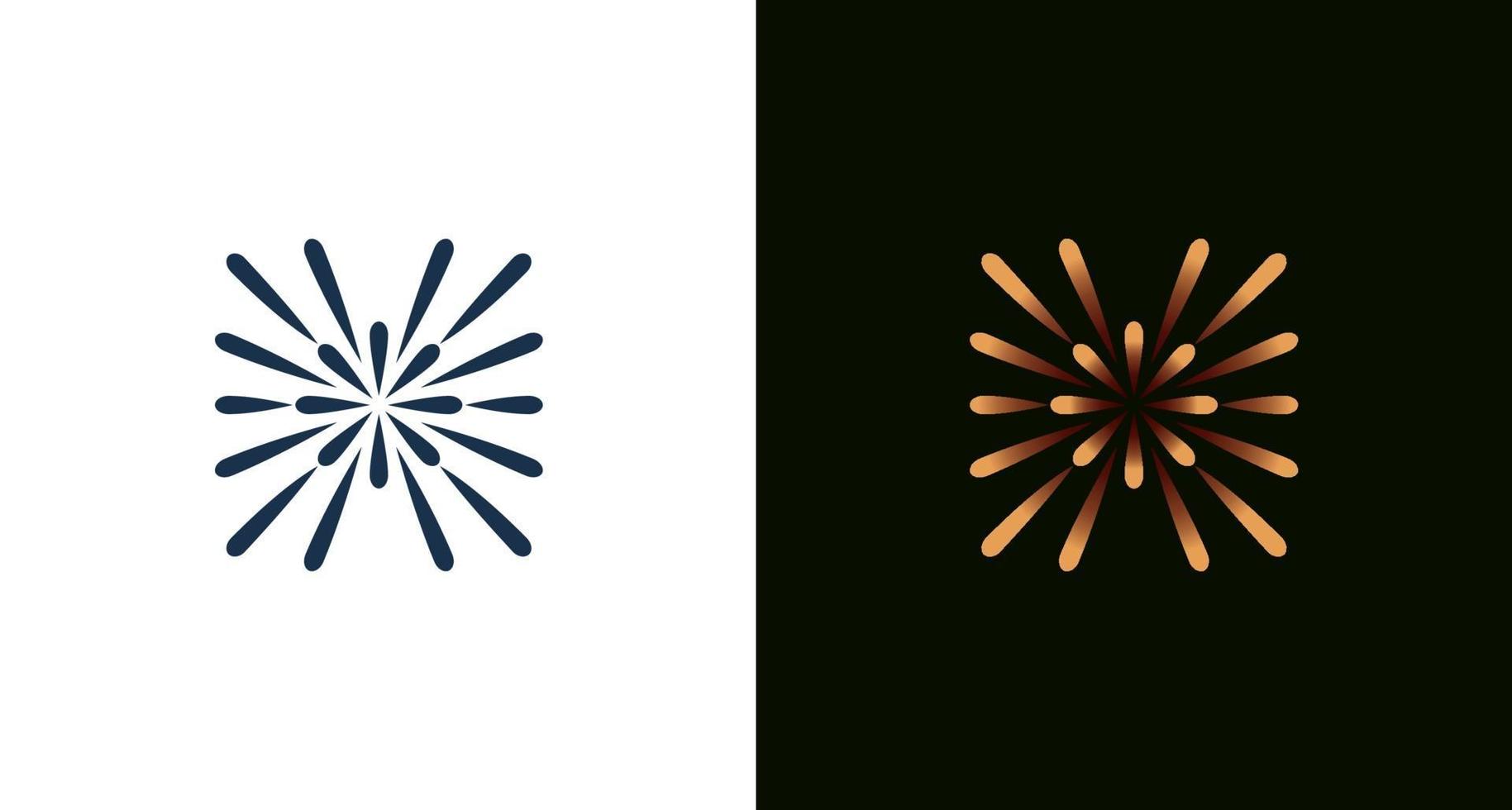 abstract minimal letter H with light, star, circle, gold lines element set vector