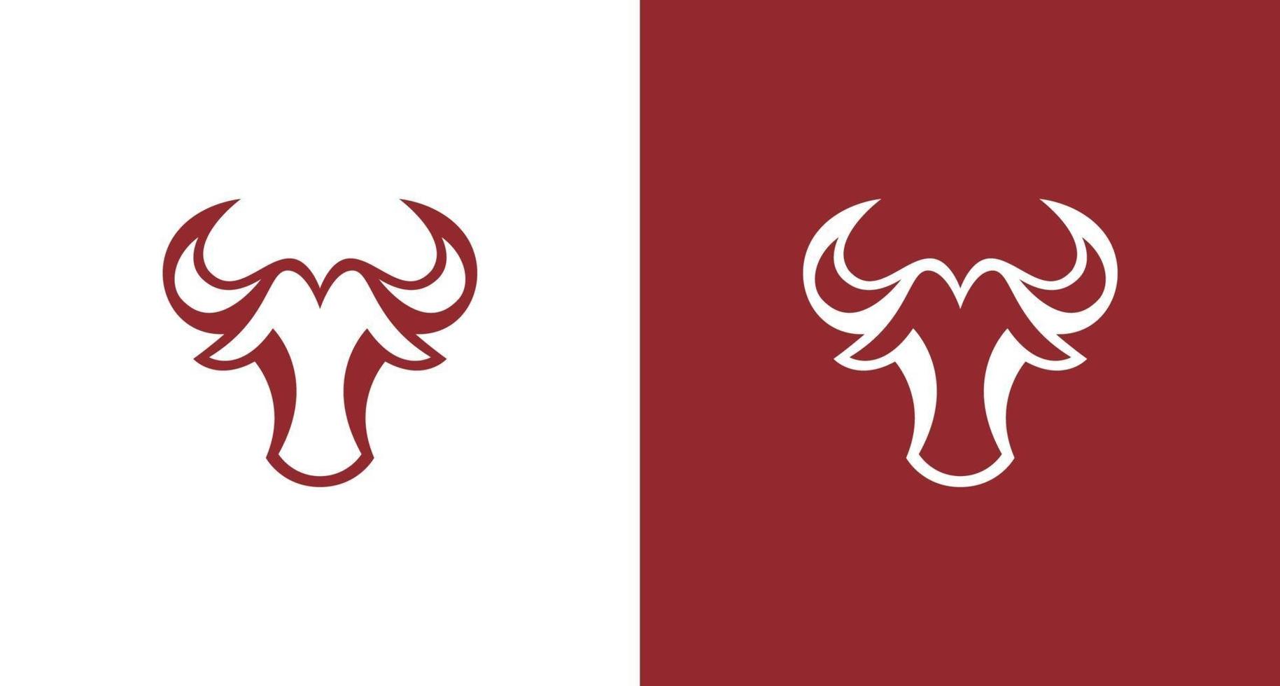 Simple smart elegant bullhead set vector