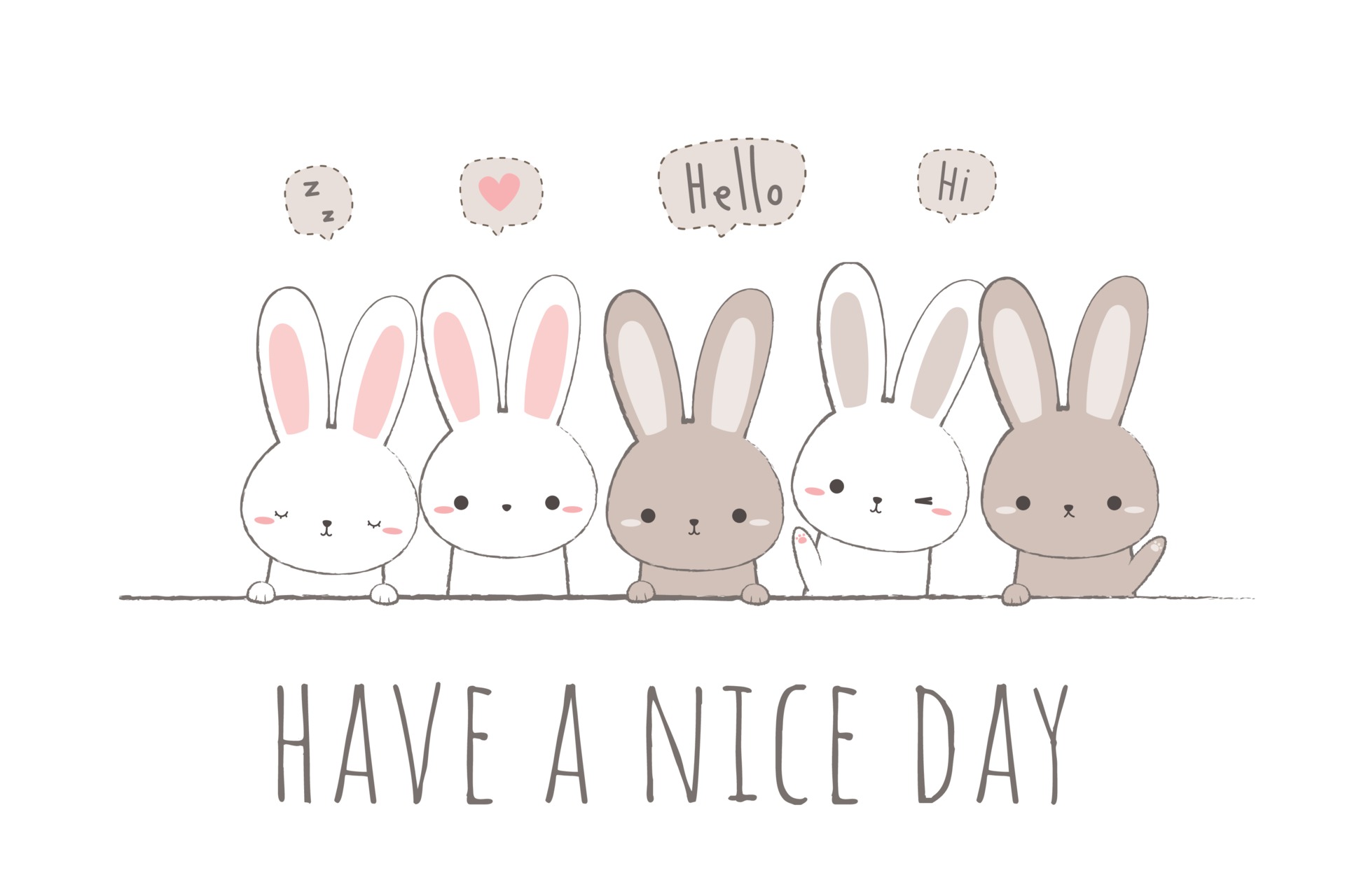Cute Bunny Rabbit Vector Art, Icons, and Graphics for Free Download