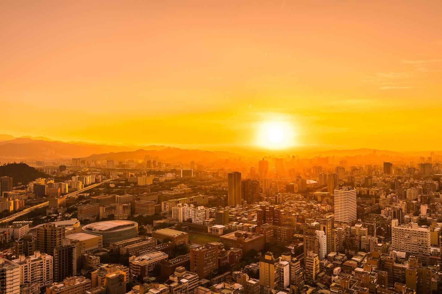 vista de la ciudad de taipei, taiwán foto