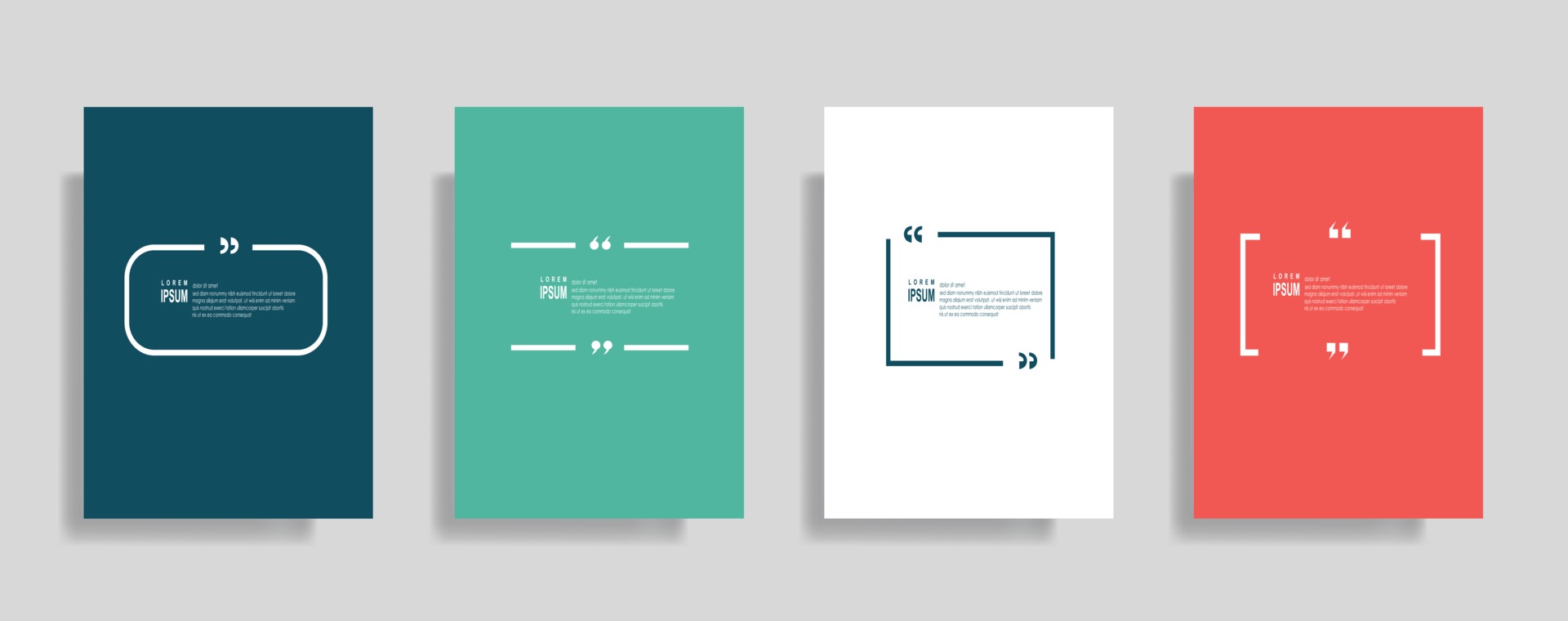 Quotes frame blank templates set, Text in brackets Quotes frame blank templates set, Text in brackets