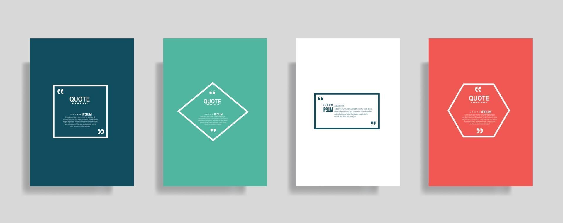 Quotes frame blank templates set, Text in brackets Quotes frame blank templates set, Text in brackets