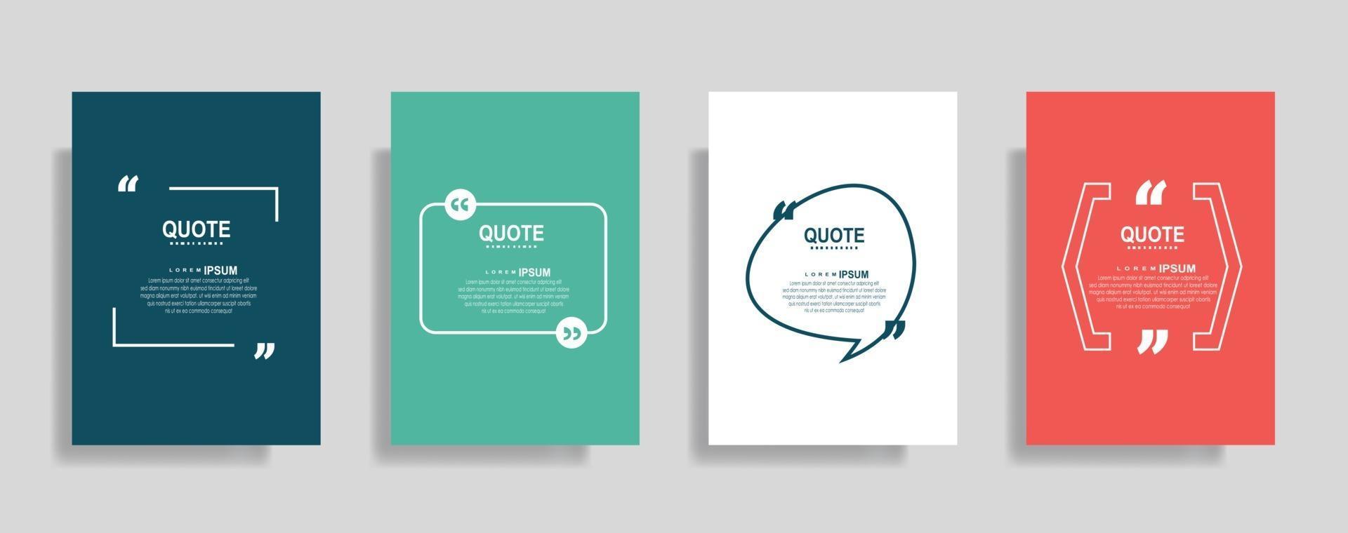 Quotes frame blank templates set, Text in brackets Quotes frame blank templates set, Text in brackets