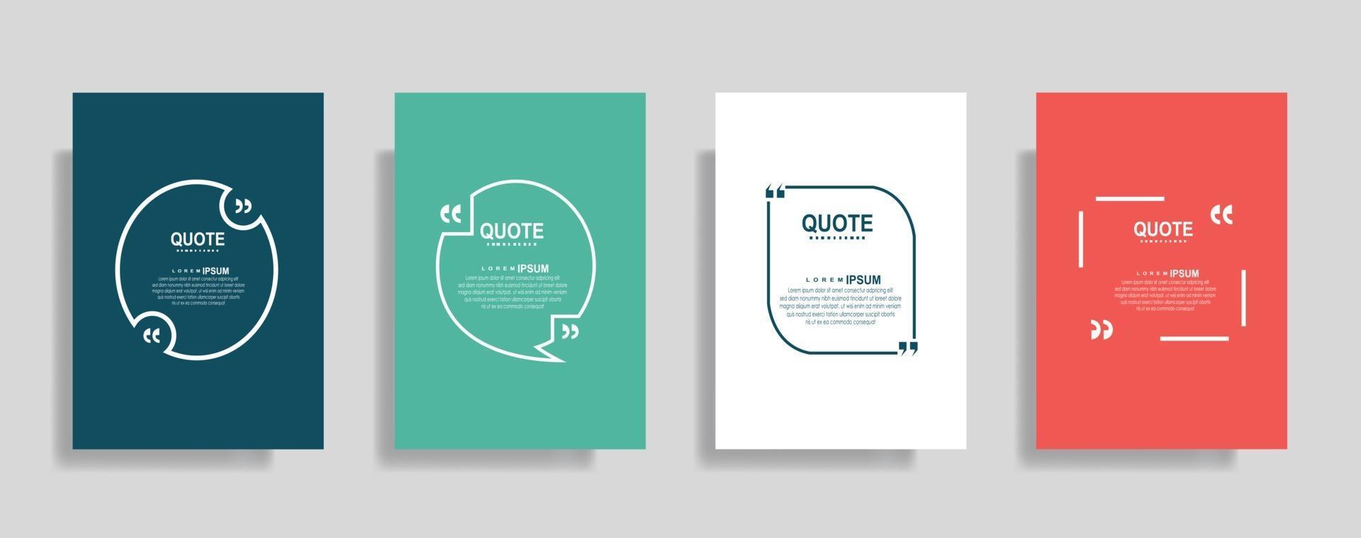 Quotes frame blank templates set, Text in brackets Quotes frame blank templates set, Text in brackets