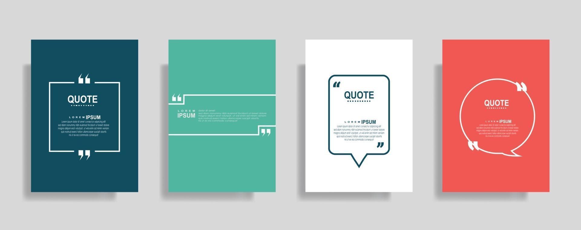 Quotes frame blank templates set, Text in brackets Quotes frame blank templates set, Text in brackets