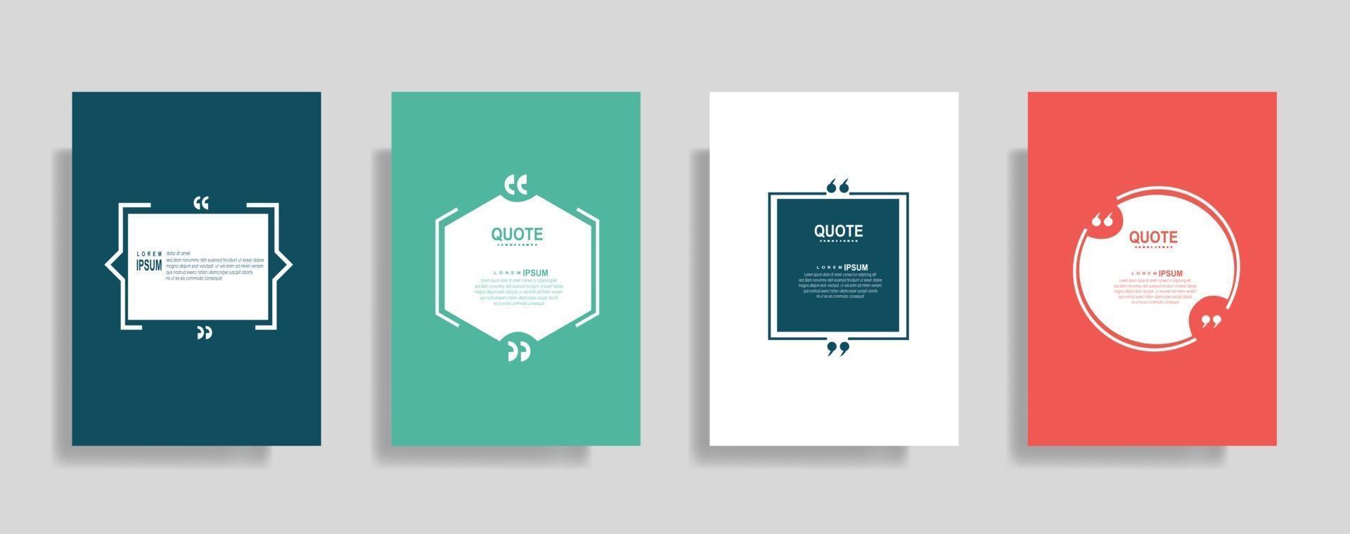 Quotes frame blank templates set, Text in brackets Quotes frame blank templates set, Text in brackets