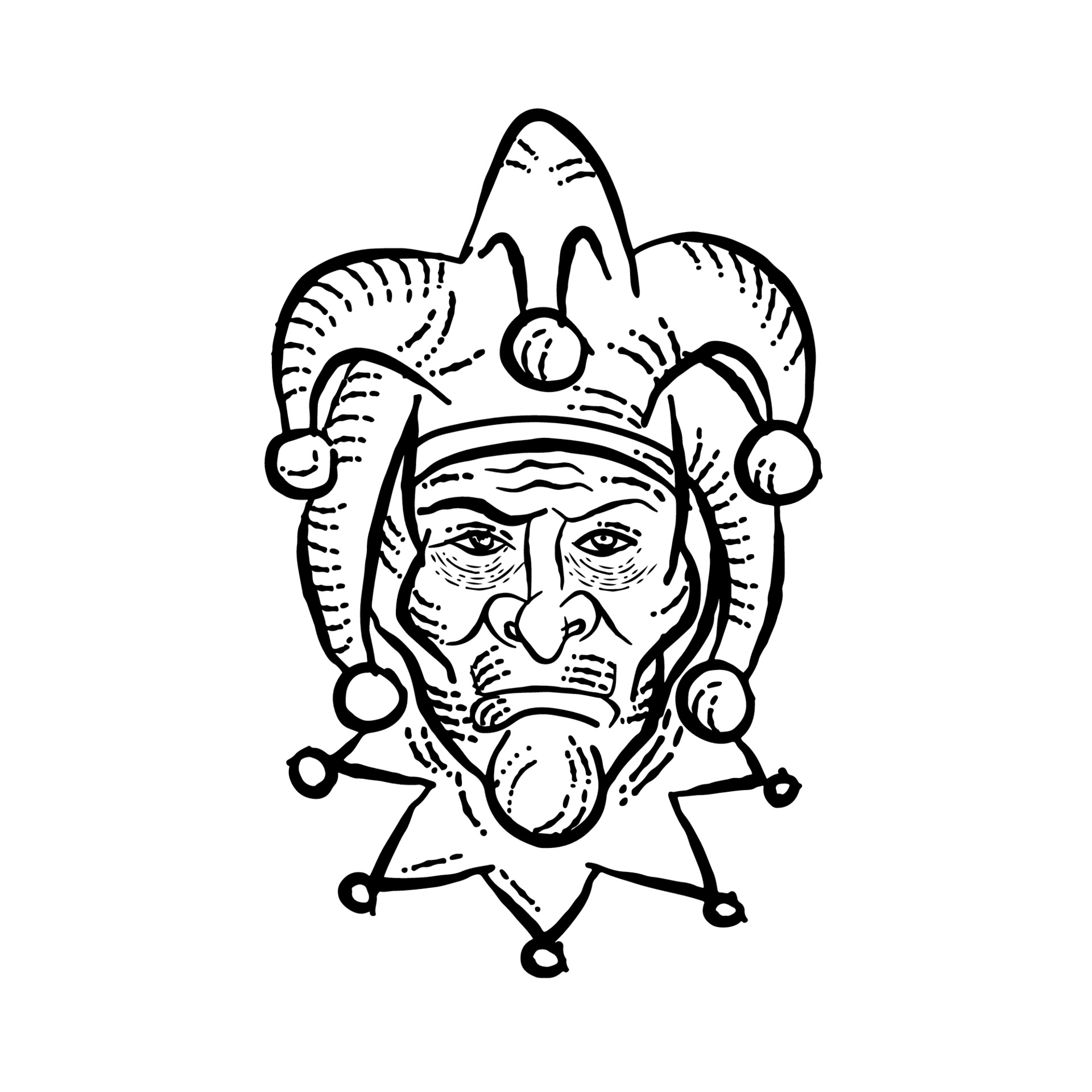 Harlequin Etching, Black and White 2226171 Vector Art at Vecteezy