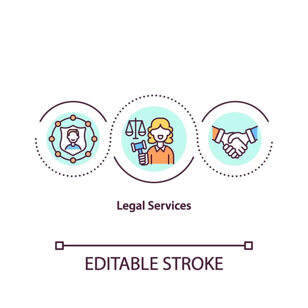 Legal services concept icon vector