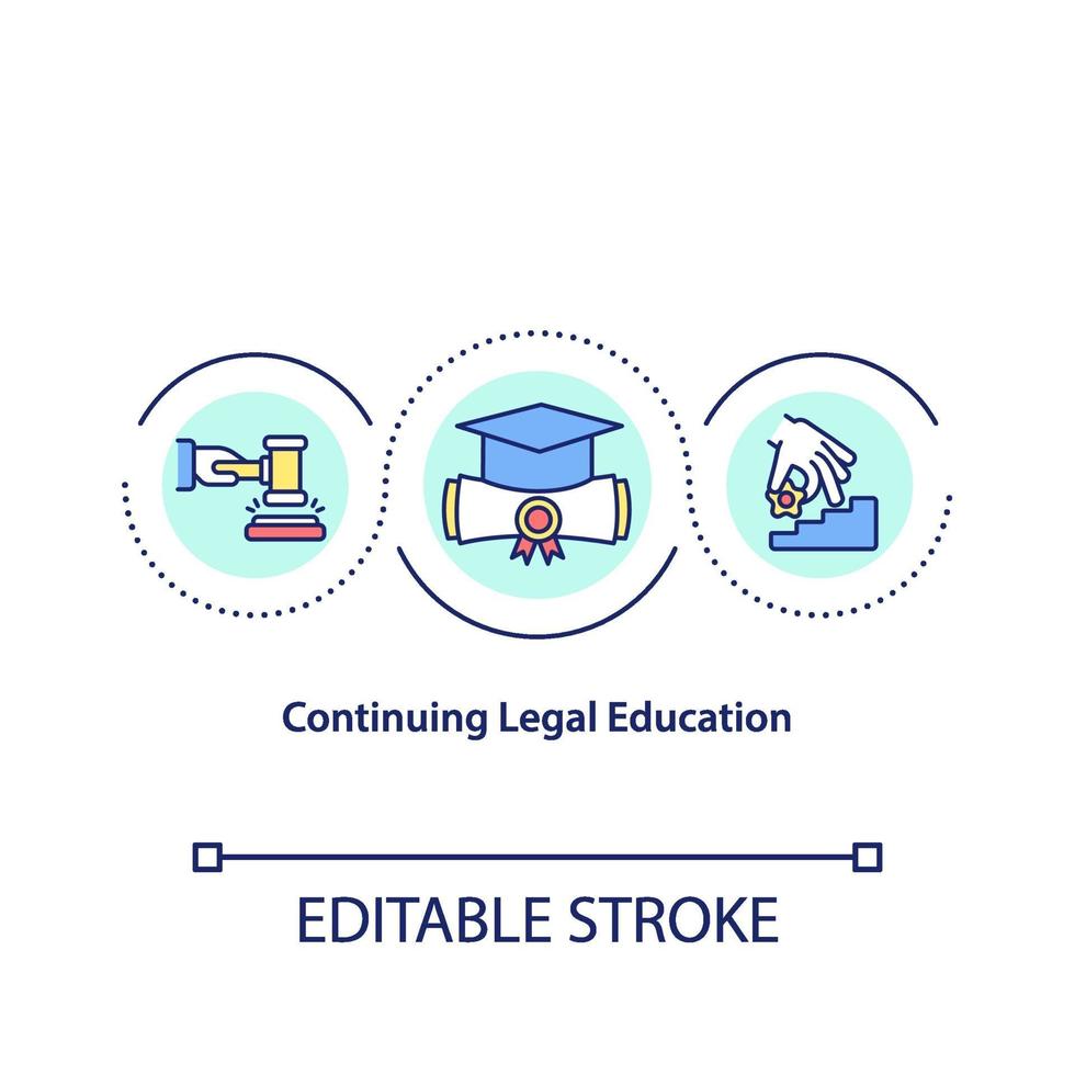 Continuing legal education concept icon vector