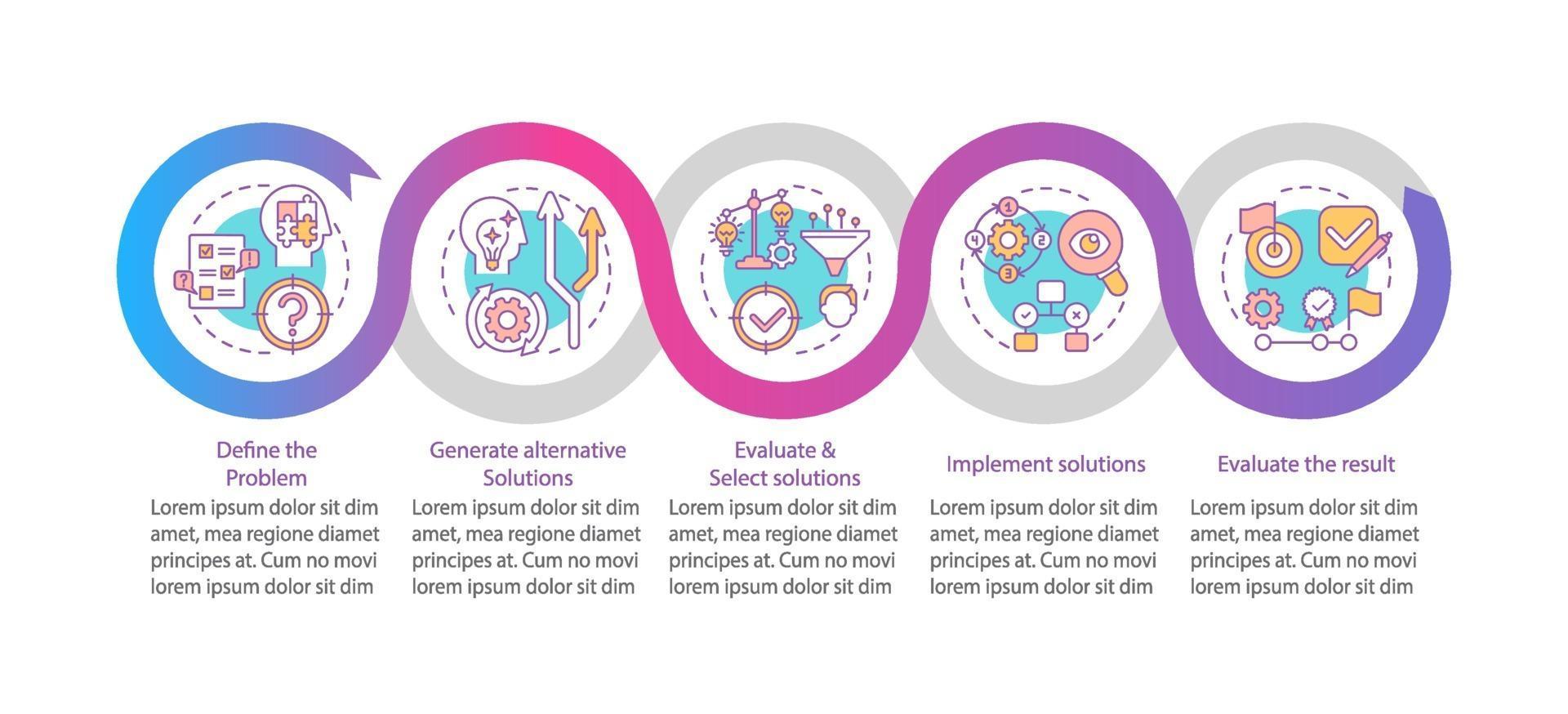 Problem solving process vector infographic template 2226430 Vector Art ...
