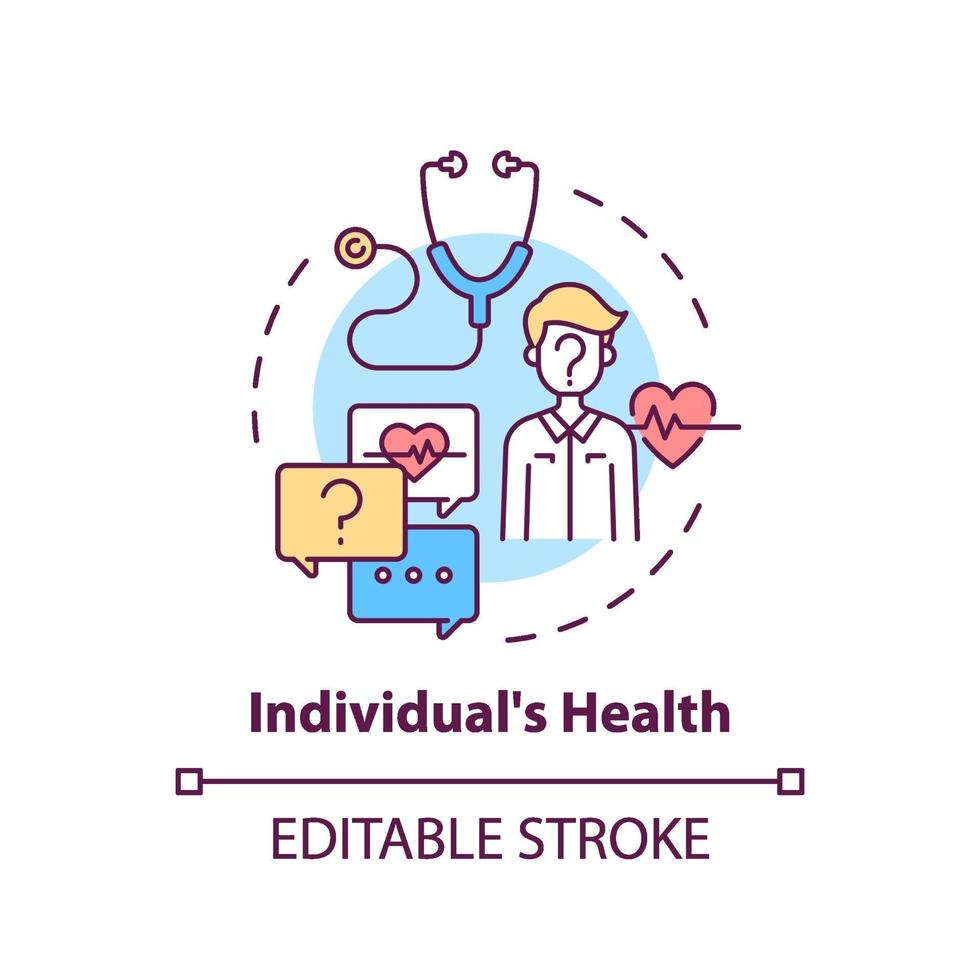 Individuals health concept icon vector