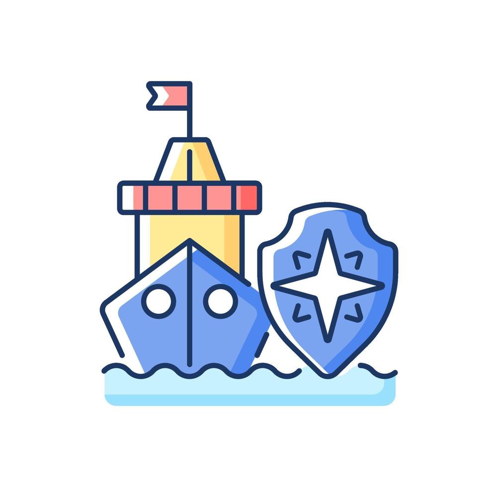 Maritime security RGB color icon vector