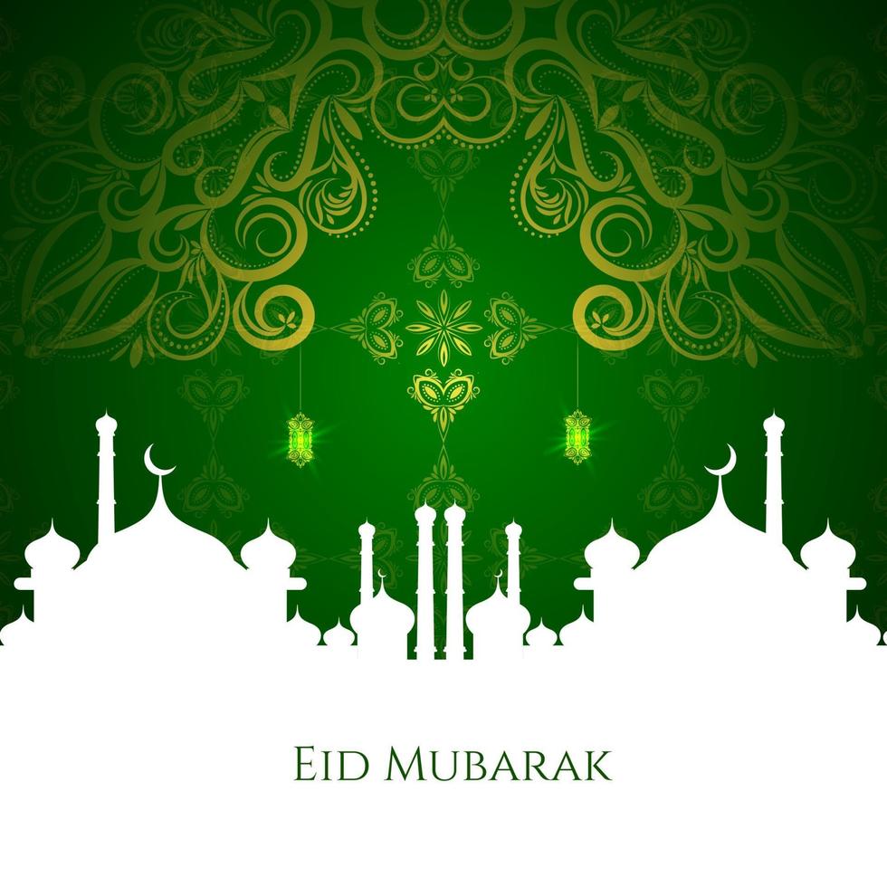 Eid Mubarak festival decorative background vector