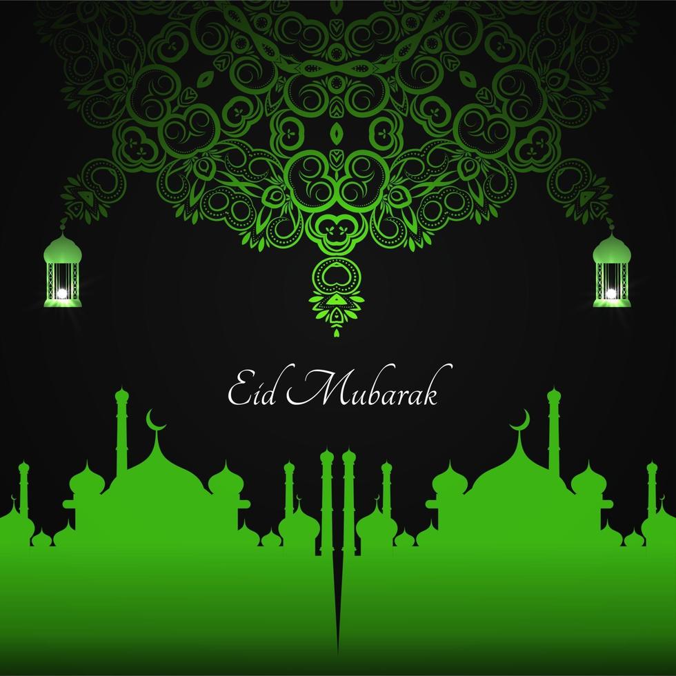 Abstract Eid Mubarak Islamic vector background design