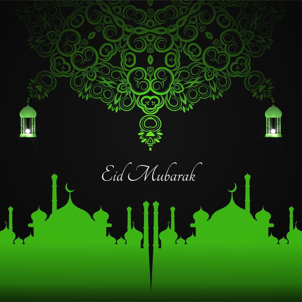 diseño de fondo de vector islámico abstracto eid mubarak