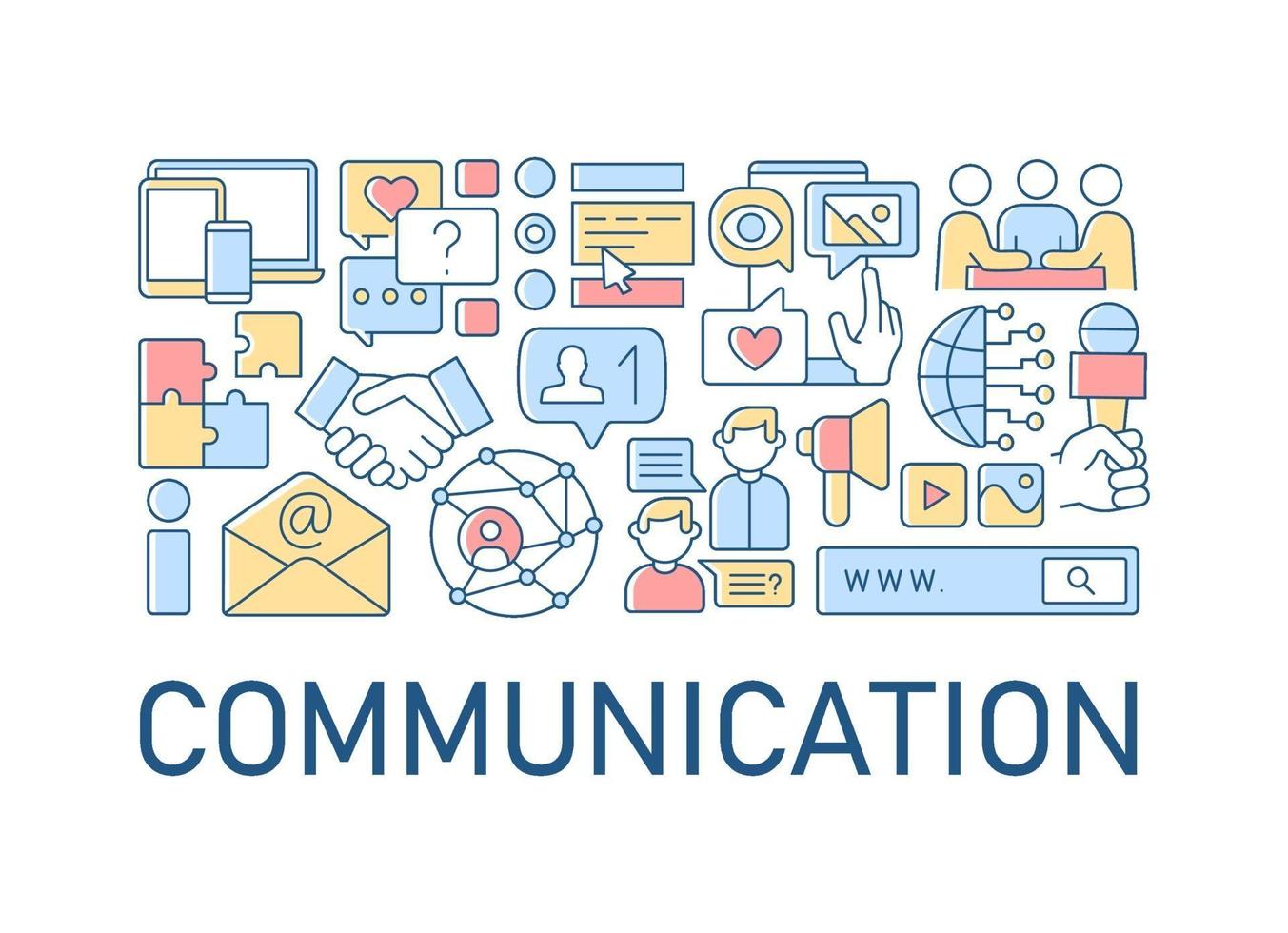Communication abstract color concept layout with headline 2226691