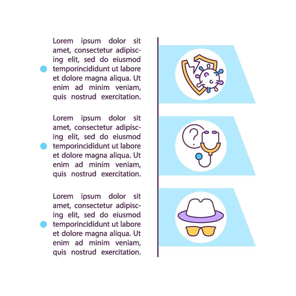 Weak immune response concept line icons with text vector