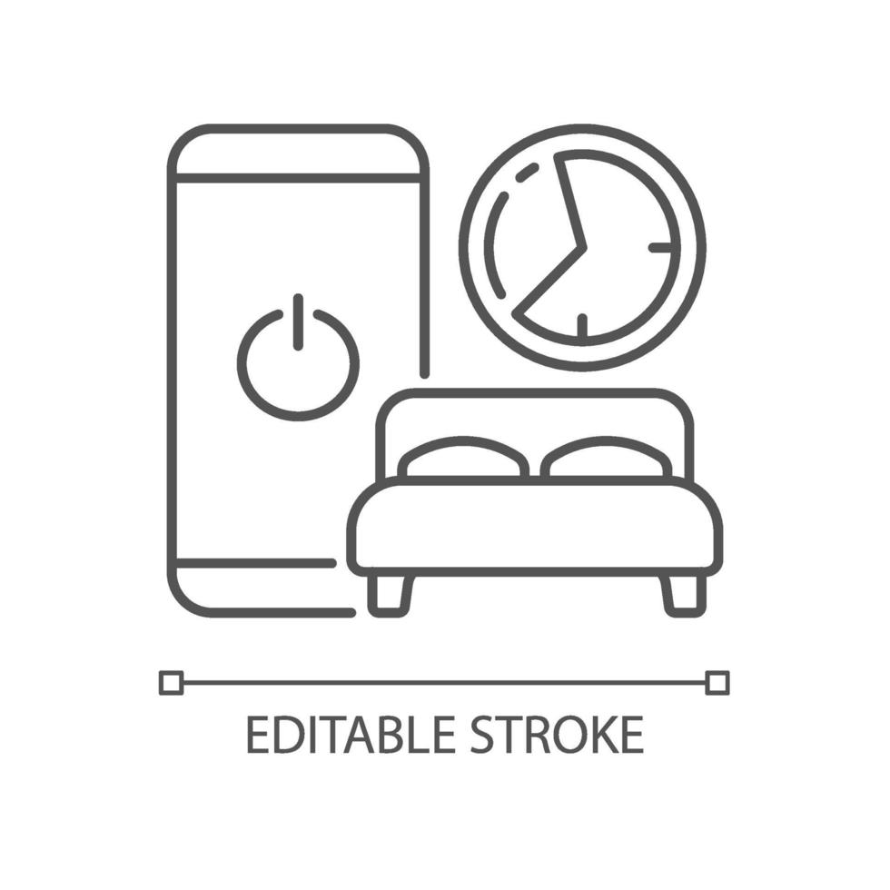 Sleep hygiene linear icon vector