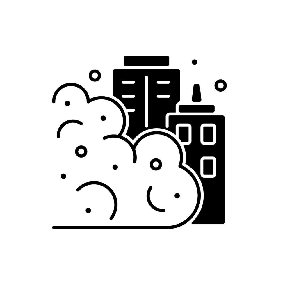 Sand storm black linear icon vector