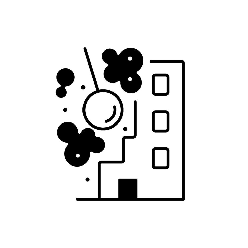 construction sites black linear icon vector