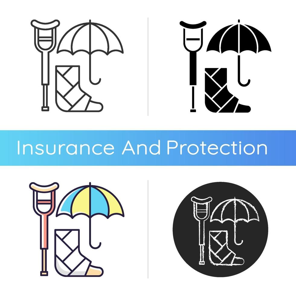 Disability insurance icon vector