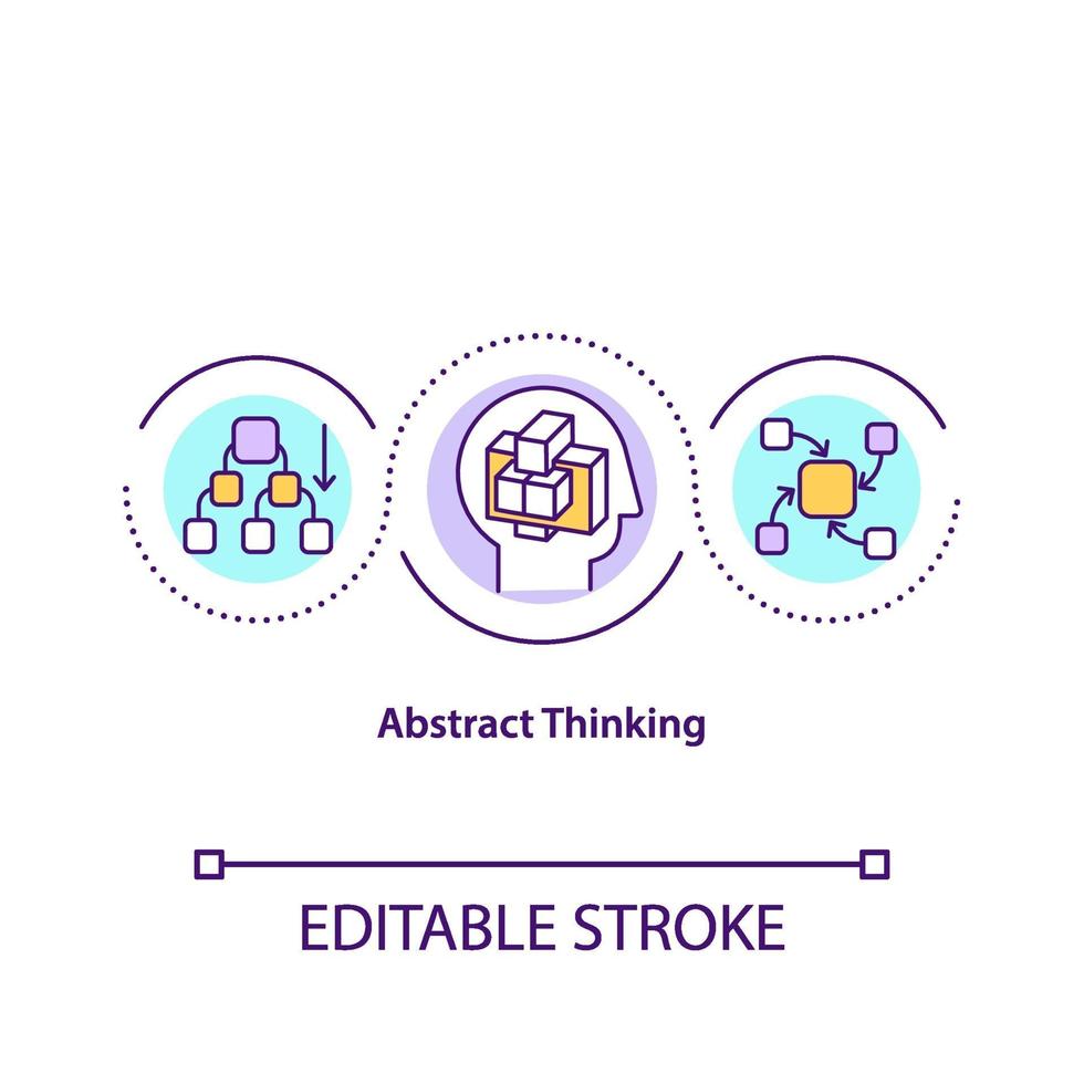 Abstract thinking concept icon vector