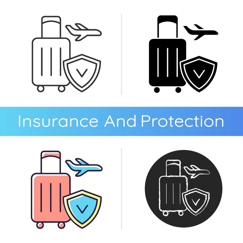 Travel insurance icon vector