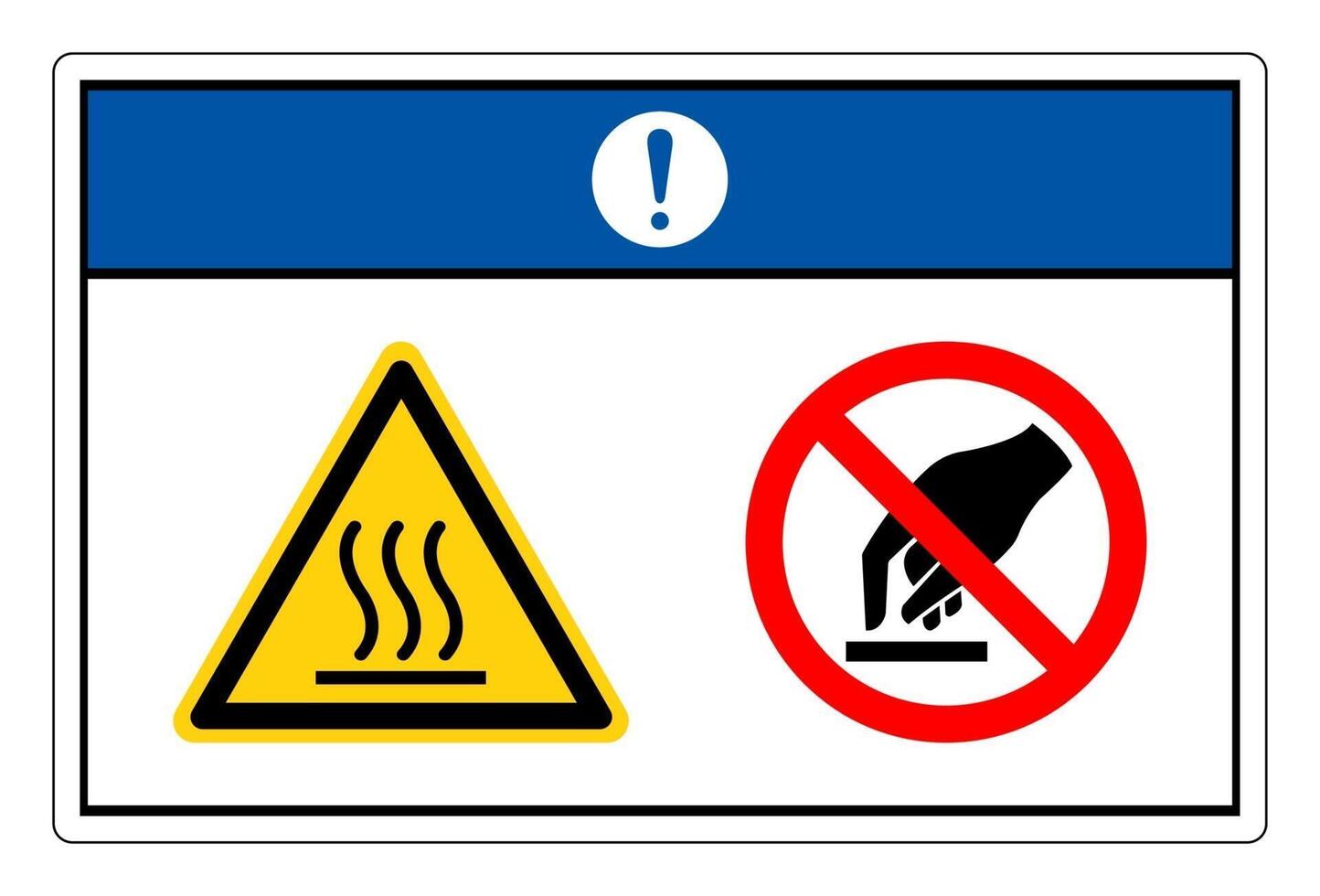 Notice Hot Surface Do Not Touch Symbol Sign On White Background vector