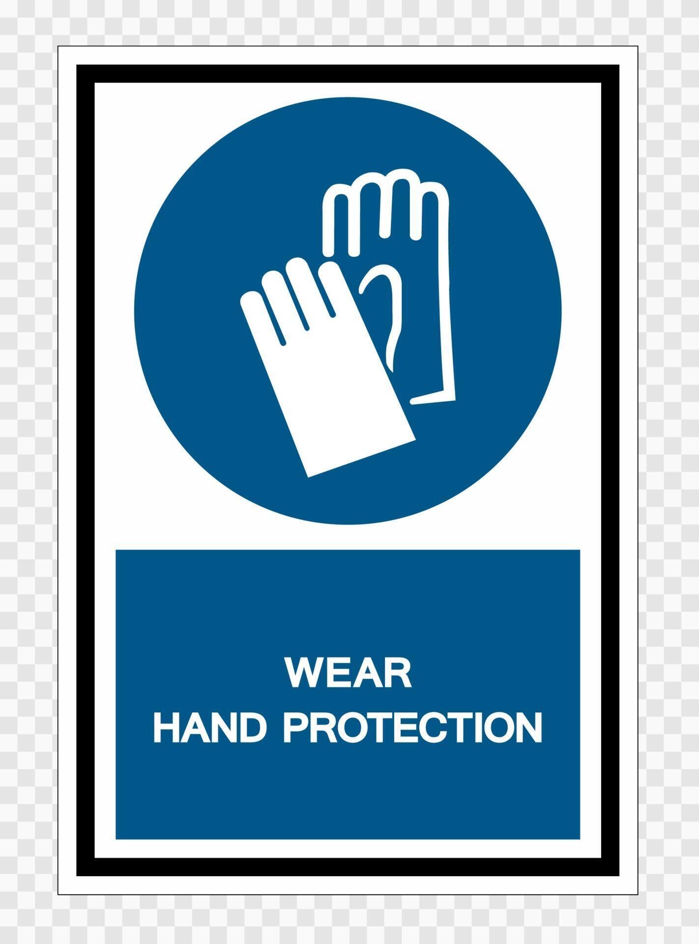 Wear Hand Protection Symbol Sign Isolate on transparent Background