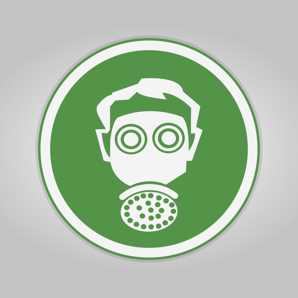 Symbol wear respirator protection Sign Isolate On White Background,Vector Illustration EPS.10 vector