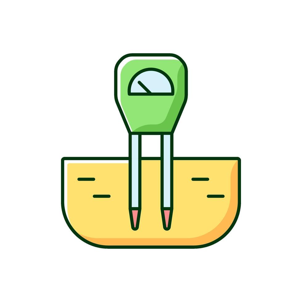 Soil moisture monitoring RGB color icon vector