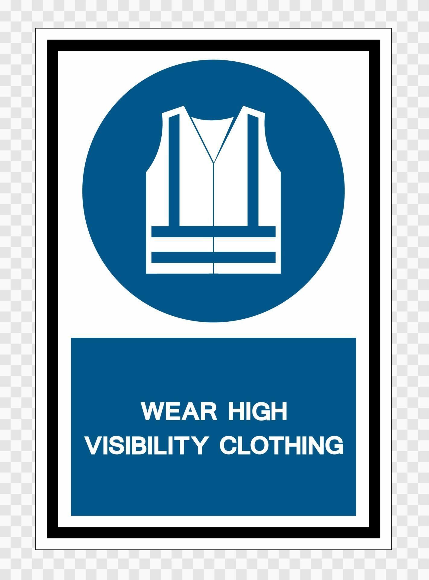 Wear High Visibility Clothing Symbol Sign Isolate on transparent