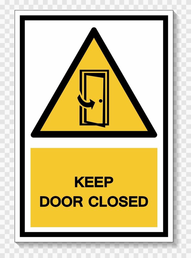 Keep Door Closed Symbol Sign Isolate On White Background,Vector Illustration EPS.10 vector