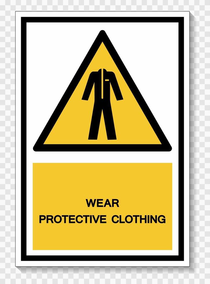 Wear Protective Clothing Symbol Sign Isolate On White Background,Vector Illustration EPS.10 vector