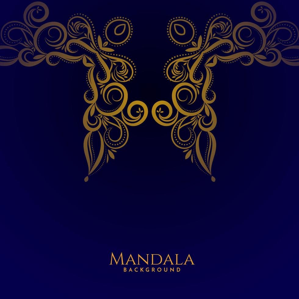 Luxury mandala gold color with stylish background vector