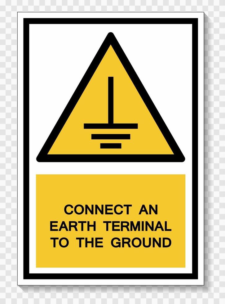 Connect An Earth Terminal To The Ground Symbol Sign Isolate On White Background,Vector Illustration EPS.10 vector