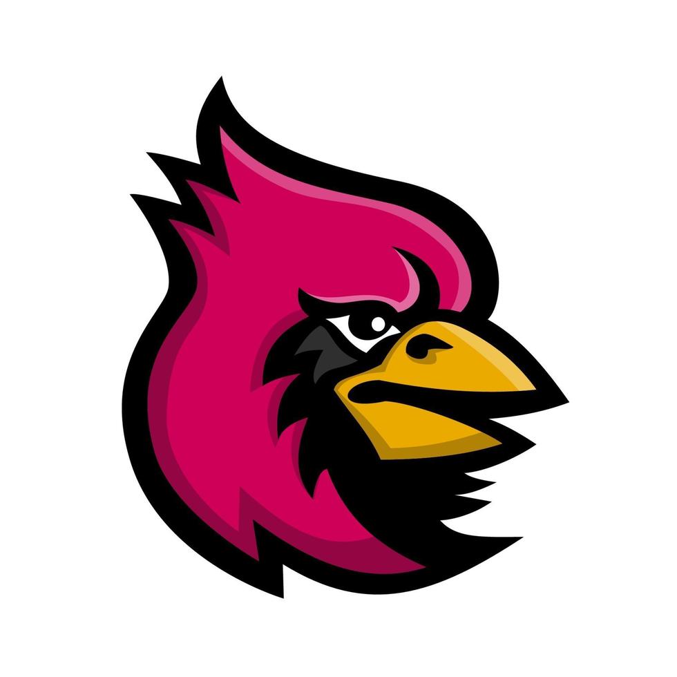 Cardinal Bird Head Mascot vector