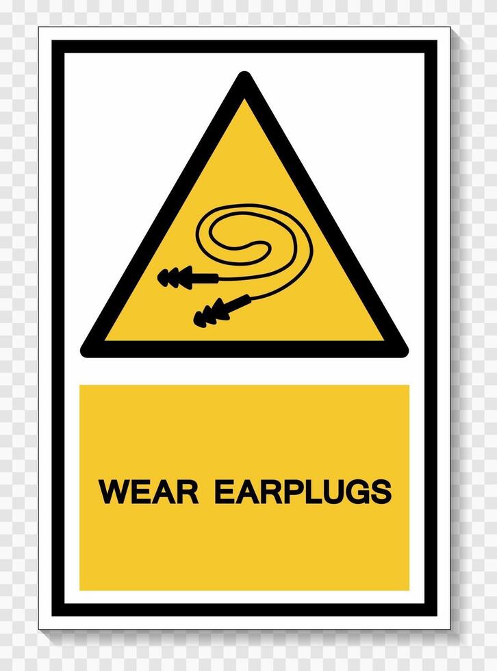 Wear Earplugs symbol Isolate On White Background,Vector Illustration EPS.10 vector