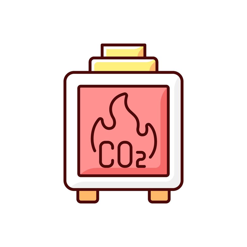 Residential wood burning RGB color icon vector