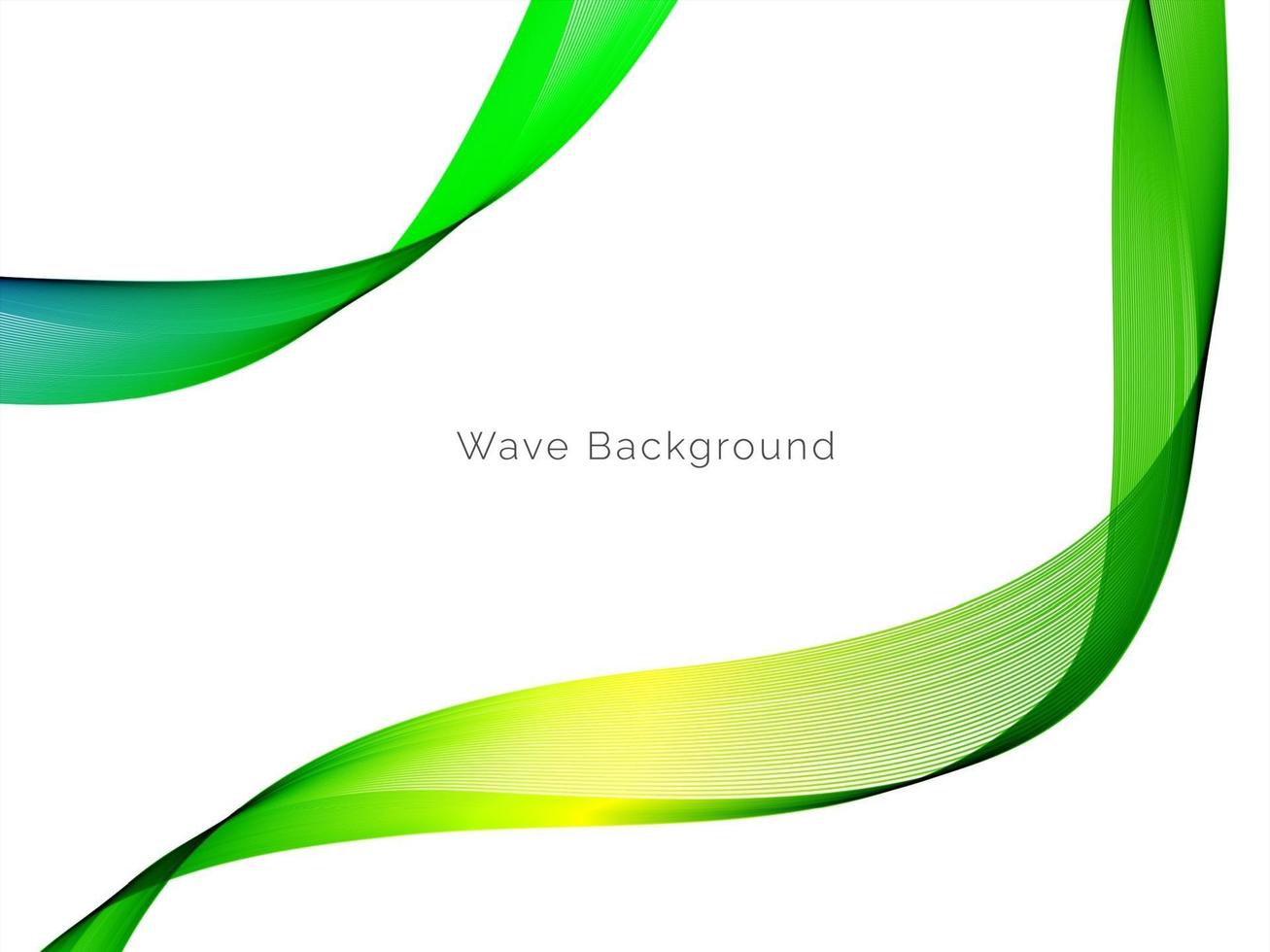 Stylish smooth beautiful green flowing wave pattern background vector