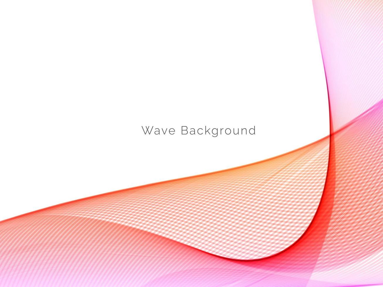 colorful dynamic wave style background design vector