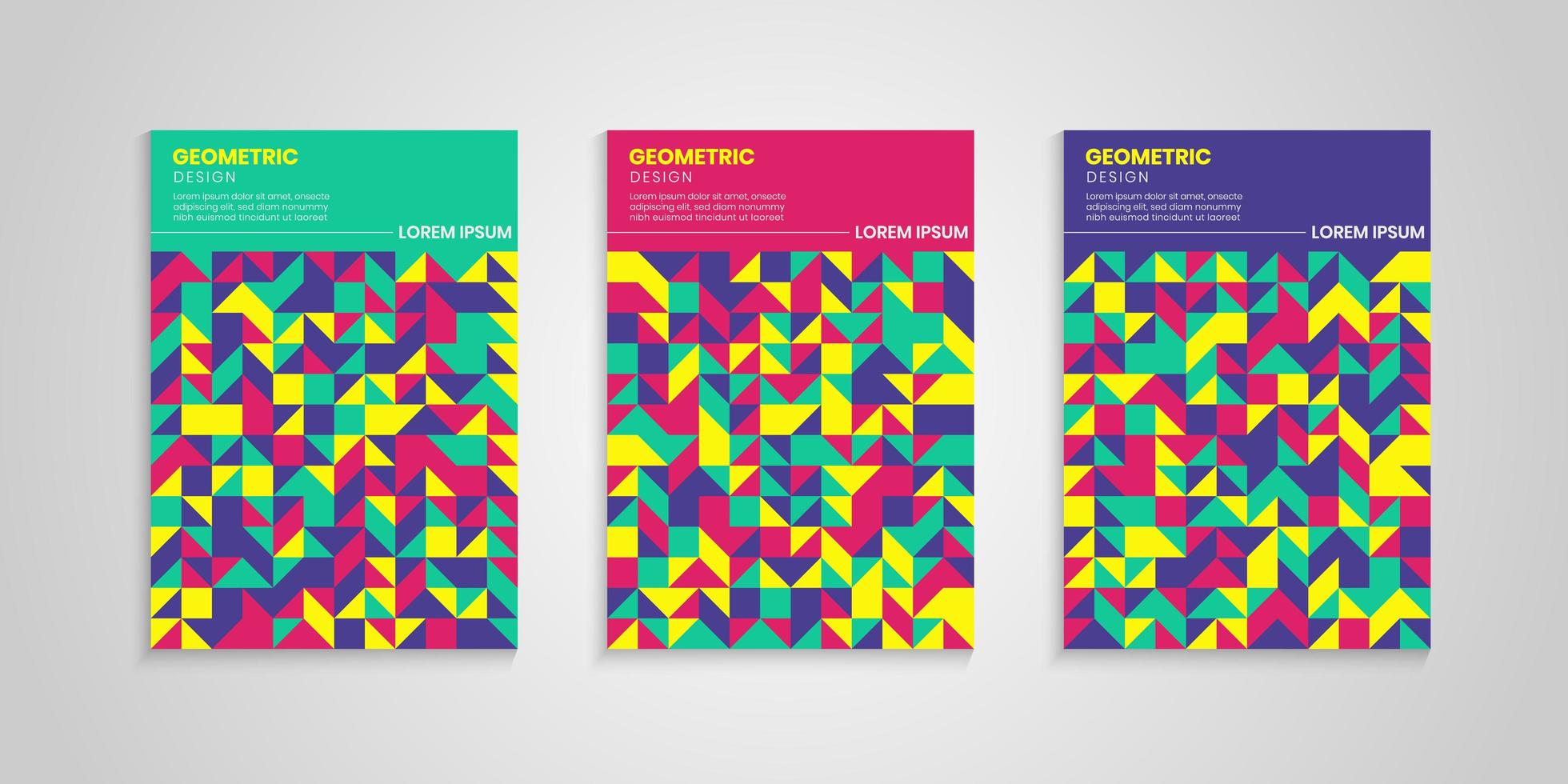 Colorful Geometric Covers Background Set vector