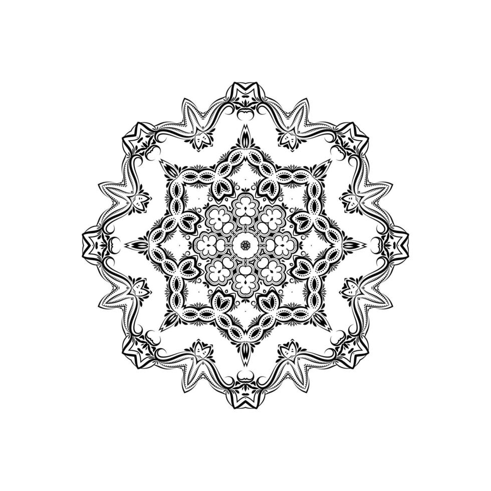 diseño decorativo mandala fondo aislado vector