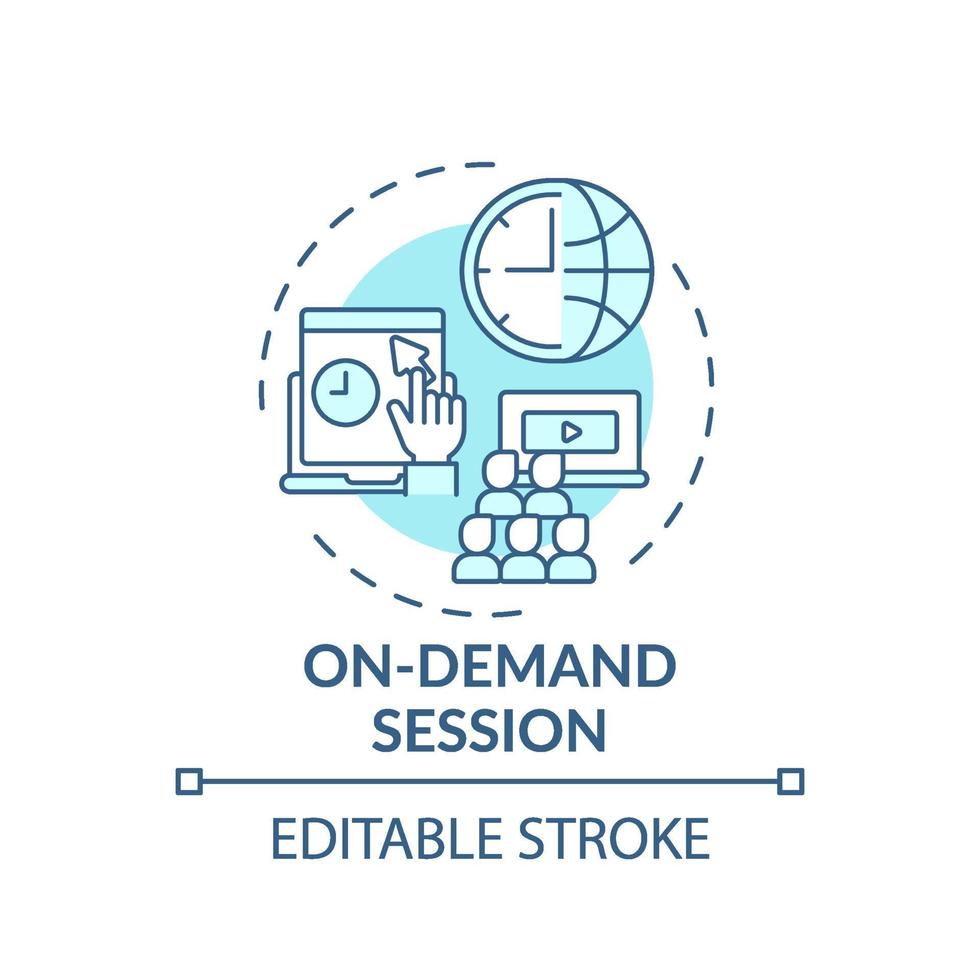 On-demand session concept icon vector