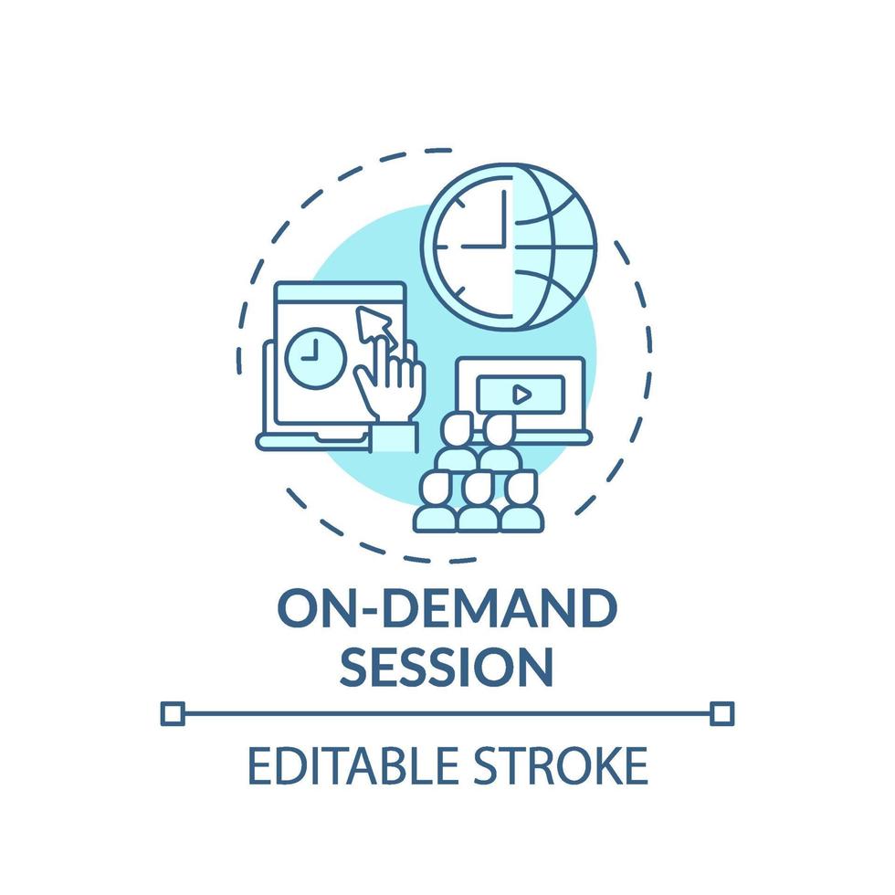 On-demand session concept icon vector