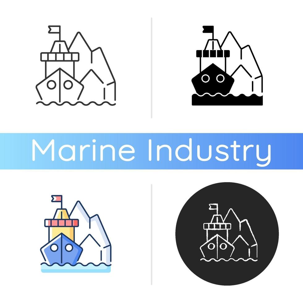 Arctic exploration icon vector