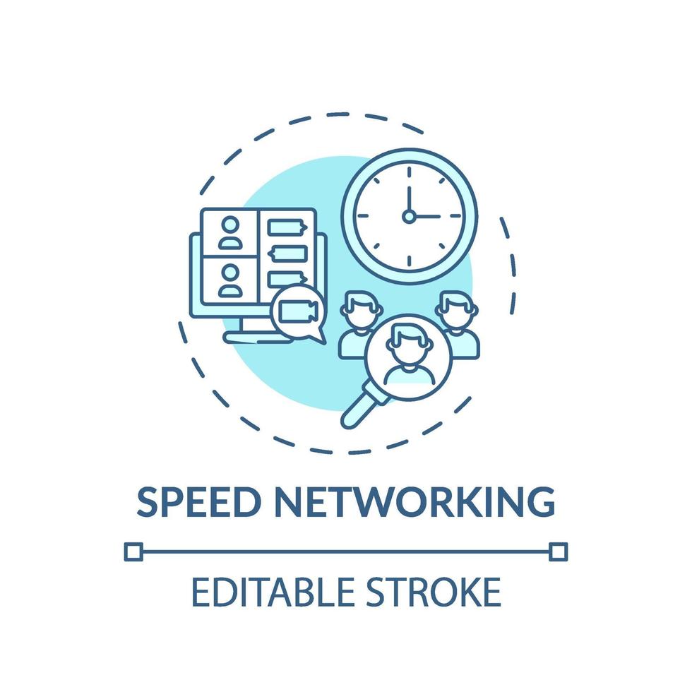 Speed networking concept icon vector
