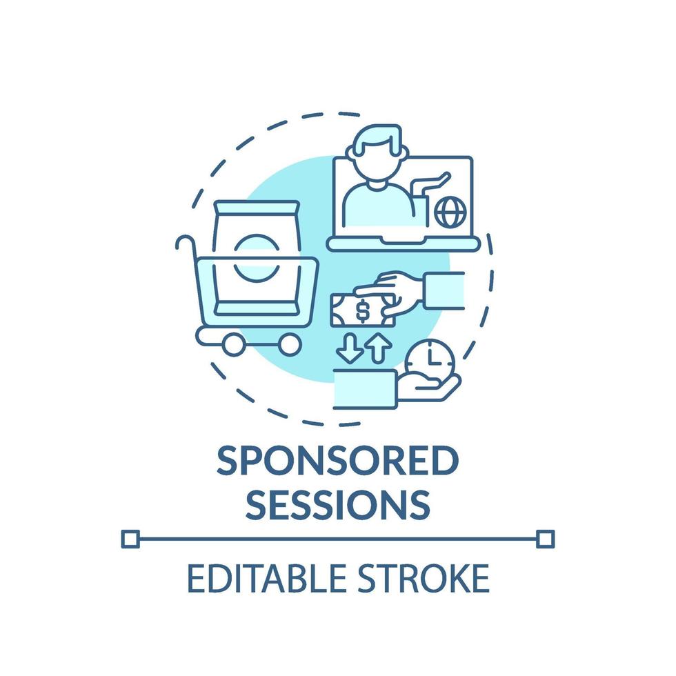 Sponsored Sessions Concept Icon 2227503 Vector Art At Vecteezy