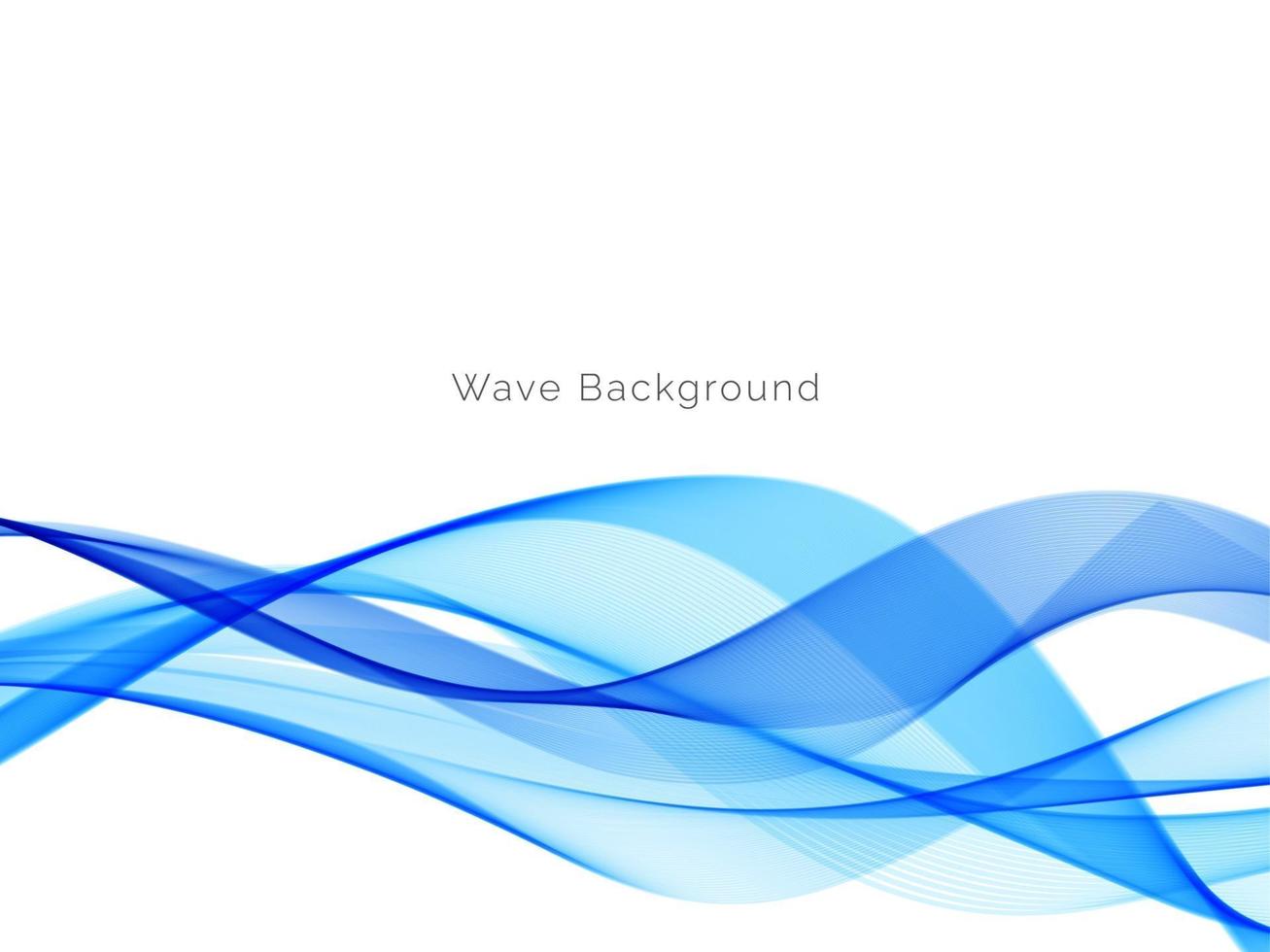 Blue wave style abstract modern background vector