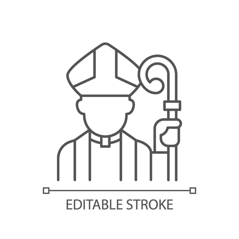 Clergy linear icon vector